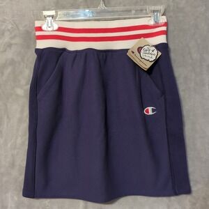 Champion Women's Reverse Weave Stripe Skirt Red White Blue Size S READ/FLAWED